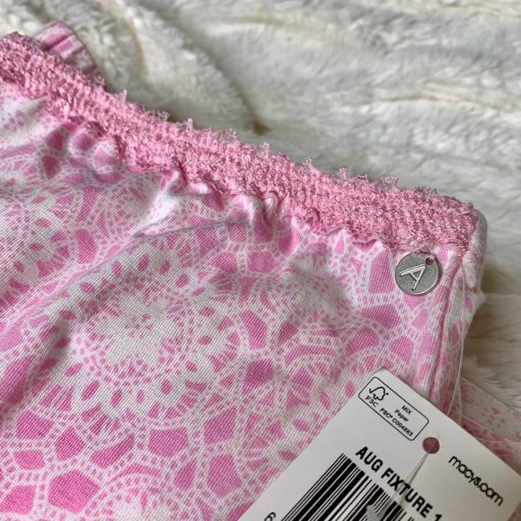 Alfani Intimates Pink Floral Wide Leg Pajama Pants M - Picture 6 of 6